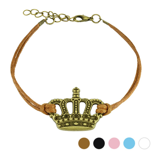 Crown Cast Iron Leatherette Armbånd - Brun